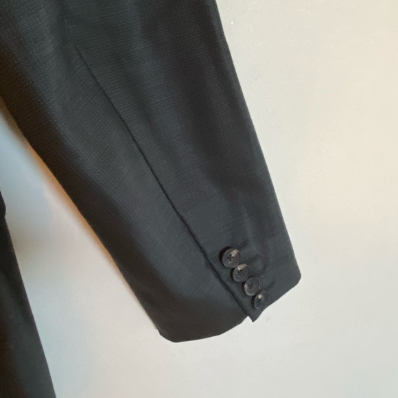 Zara Man - 100% Wool Charcoal Dark Gray 2 Button Blazer Suit Jacket (Size: 38R) - Picture 9 of 17